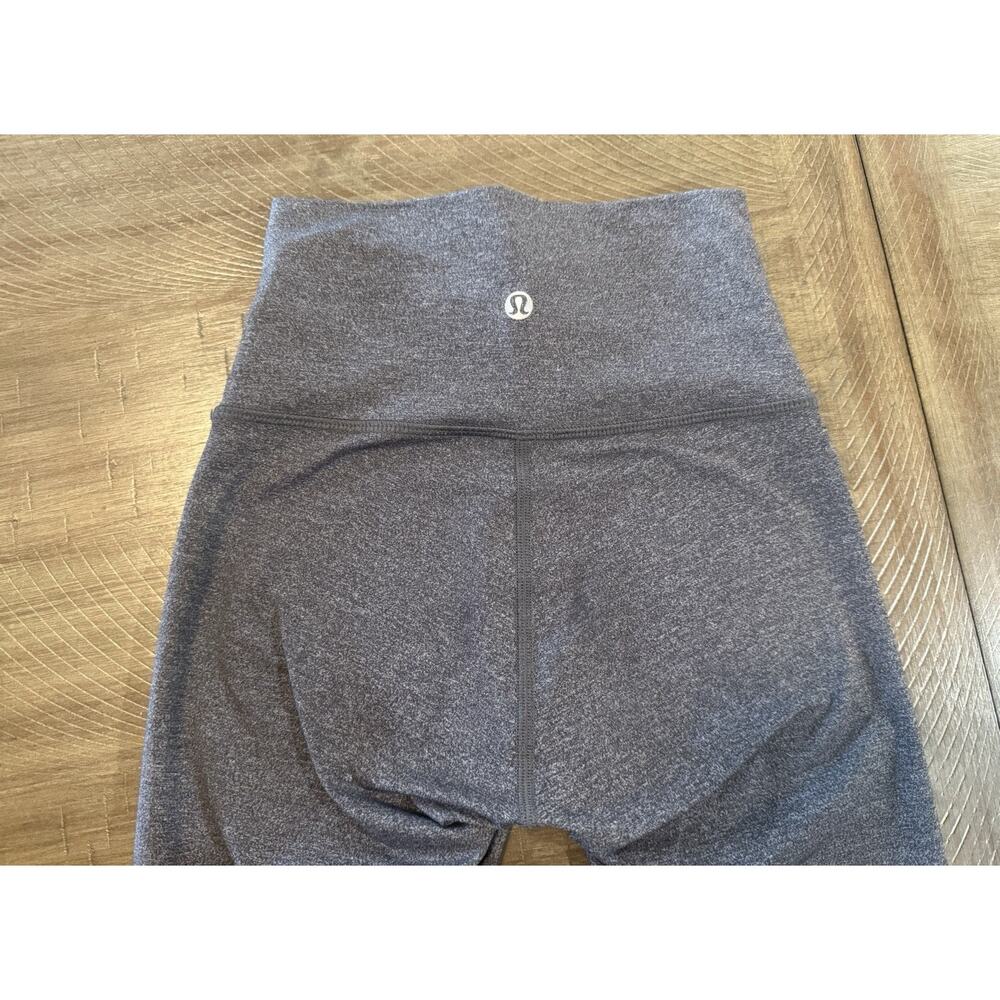 Lululemon Leggings Wunder Under Crop Mid-Rise Luxtreme 21" Heathered Gray Size 2 - Picture 10 of 12